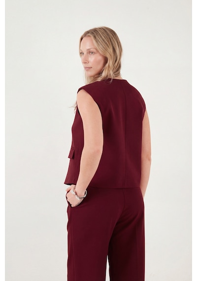 Lela Bayan Yelek 6521194 Bordo Bordo
