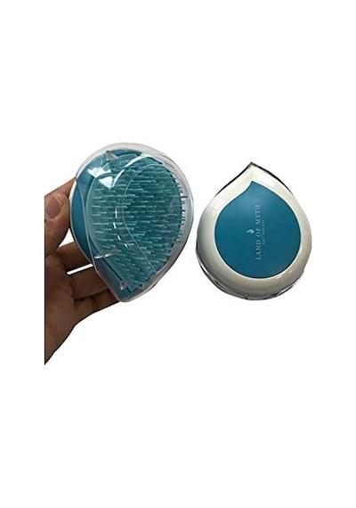 Lom1240 Compact Detangling Brush To Go - Çanta Tipi Kapaklı Saç Açma Tarama Fırçası Blue White Genel