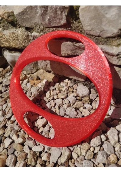 3d Baskı Tpu Köpek Frizbi Esnek Halka Köpek Oyuncağı 20 Cm Fırlatma Ve Yakalama Oyuncağı Kırmızı