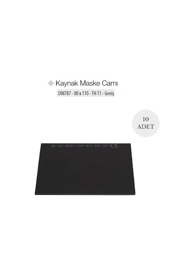 Gfb 6011 Kaynak Maske Camı 787 Siyah 110 X 80 Mm - 10 Adet