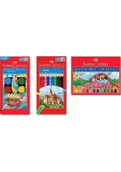 L 3'lü Boya Seti 12'li Sulu - Kuru Ve Pastel Boya B.s Nocolor-b4102fac