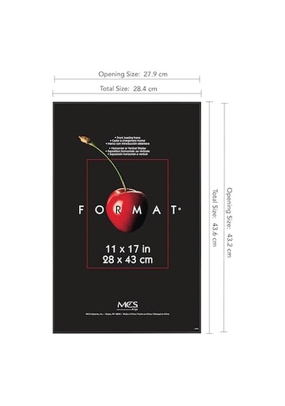 11 43 Cm Format Çerçeve Siyah Plastik Siyah 28.447999999999997 X 1.524 X 43.687999999999995 Cm
