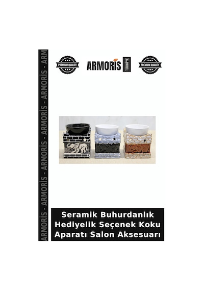 Seramik Buhurdanlık Hediyelik Seçenek Koku Aparatı Salon Aksesuarı Çok Renkli