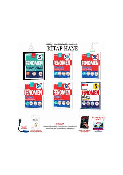 Fenomen 5. Sınıf Türkçe F5-153 5-153 6 Kitap Seti