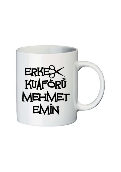 Erkek Kuaförüne Hediye Isimli Kupa Bardak