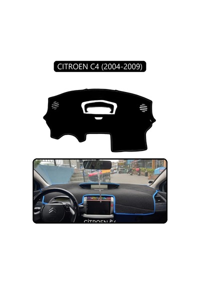 Cıtroen C4 2004-2009torpido Koruma Halısı Siyah Kenar