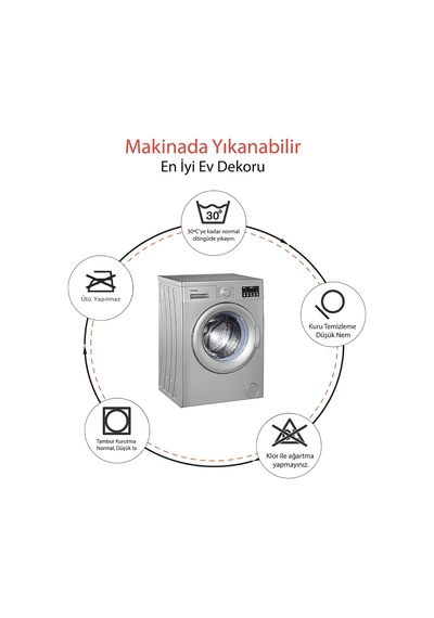 Banyo Paspası, Kaymaz Taban, Banyo Halısı, Makinede Yıkanabilir Çok Renkli