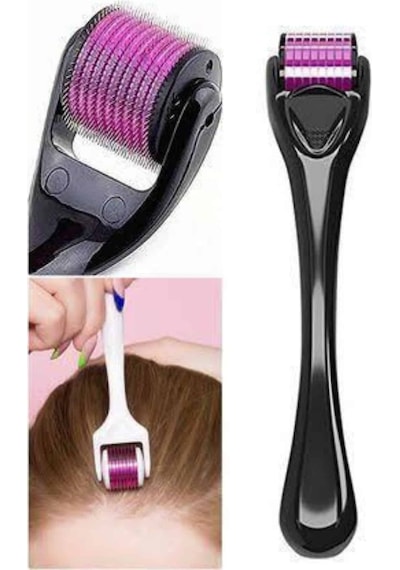540 - 490 - Iğneli Derma Roller 1mm Titanyum Uçlu Saç Kaş Serum - Spt-gld - Kullanımına Uygun