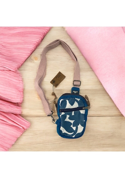 Old Cotton Cargo Vintage Unisex Renkli Günlük Salaş Toparlayıcı Çapraz Göğüs Omuz Postacı Çantası 13cmx21cm Turkuaz