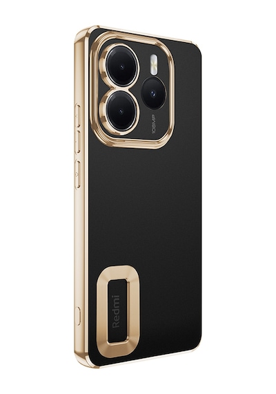 Xiaomi Redmi Note 14 5g Kılıf Logo Gösteren Parlak Kenarlı Kamera Lens Korumalı Şeffaf Omega Silikon Kapak