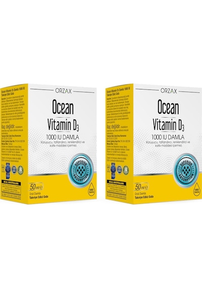 Ocean Vitamin D3 1000 Iu 50 Ml Damla 2 Adet