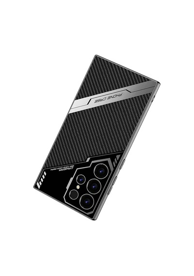 Zore Galaxy Uyumlu S23 Ultra Kılıf Kamera Korumalı Karbon Tasarım Yeni Seri Procase Kapa Siyah Karbon