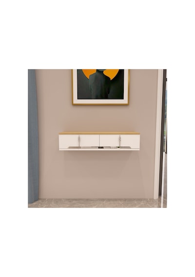 Roza 90 Cm Kapaklı, Raflı ,duvara Monte Dresuar Makyaj Masası Beyaz-safirmeşe-gümüş Safiirmeşe-gümüş Roza 90 Cm Kapaklı, Raflı ,duvara Monte Dresuar Makyaj Masası Beyaz-safirmeşe-gümüş Safiirmeşe-gümüş