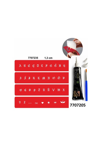 Hint Kınası Ve Şablonla Geçici Dövme Yapma Seti Set 37
