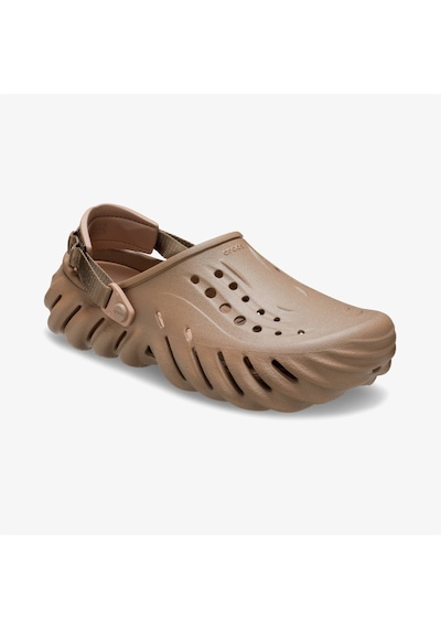 Crocs Echo Unisex Kahverengi Terlik Düz 207937 Kahverengi
