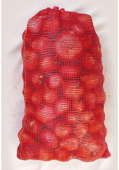 Soğan Patates Ceviz Çuvalı Kırmızı Polimer File Çuval 60X90 25 Ad