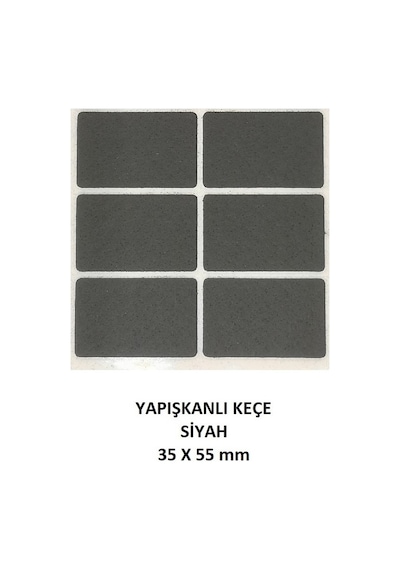 Zemin Koruyucu, Keçe Seti, Siyah, 7 Parça