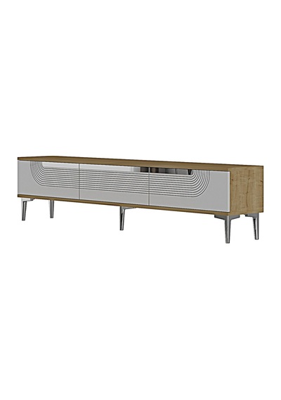 Tsa1805dbs - Meyra Tsa180 Tv Stand, Tv Sehpası Ve Tv Ünitesi Safirmeşe-beyaz-sılver 180cm Tsa1805dbs - Meyra Tsa180 Tv Stand, Tv Sehpası Ve Tv Ünitesi Safirmeşe-beyaz-sılver 180cm