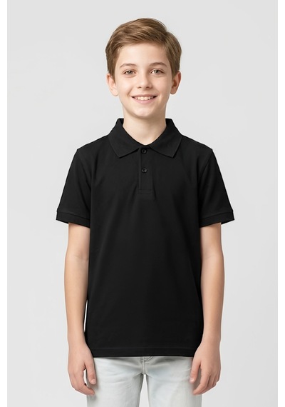 Modanino Erkek Çocuk %100 Pamuk Ve Okul Tarz T-shirt 4-16 Yaş 12790mrt Siyah