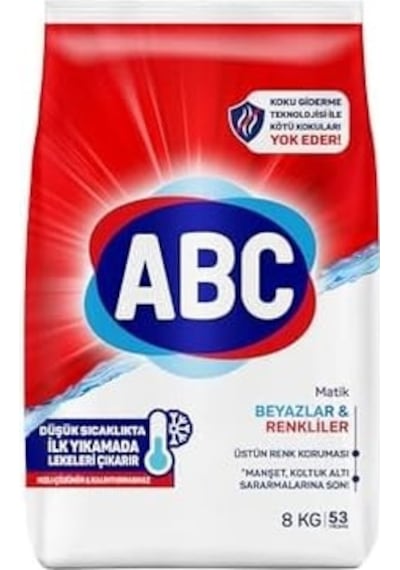 Abc Deterjan Matik Beyazlar & Renkliler 8 Kg