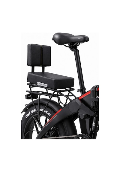 Arora Elektrikli Bisiklet Arka Deri Koltuk, Elektrikli Bisiklet Deri Koltuk, Motosiklet Deri Koltuk, Arka Sele Çocuk Deri Koltuk Seti Siyah