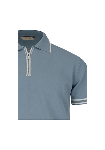 Hatemoğlu Mavi Regular Fit Polo Yaka Rayon Tişört