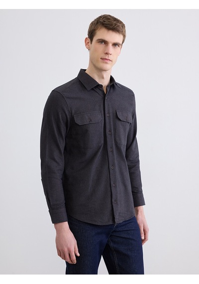 Lcwaıkıkı Classic Kahverengi Loose Fit Erkek Gömlek
