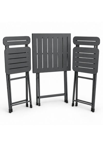 Katlanır Metal Balkon Bahçe Bistro Masa Sandalye Seti 2 Kişilik 1 Masa 2 Sandalye Füme 1647 Katlanır Metal Balkon Bahçe Bistro Masa Sandalye Seti 2 Kişilik 1 Masa 2 Sandalye Füme 1647