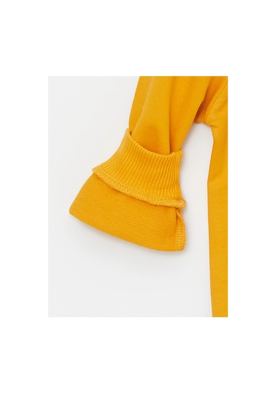 LC Waikiki Bisiklet Yaka Uzun Kollu Baskılı Erkek Bebek Sweatshirt Yellow