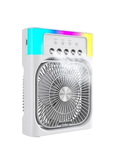 Hubrendy Tekno Mini Klima Fan Su Hazneli Usb Şarjlı Sessiz Masaüstü Soğutucu