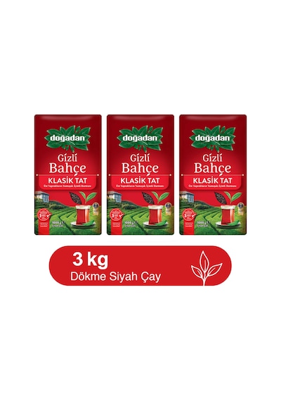 Doğadan Gizli Bahçe Dökme Siyah Çay 3 x 1 KG