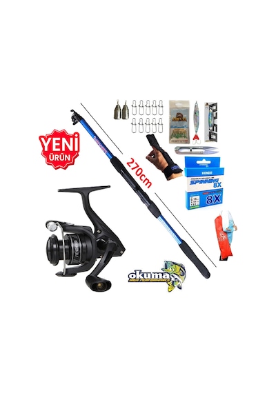 Okuma Revenger Rv-4000a 270cm 50-150gr Travel Tele Spin Olta Takımı Seti