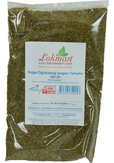 Lokmanavm Isırgan Tohumu Doğal Öğütülmüş 100 G Paket