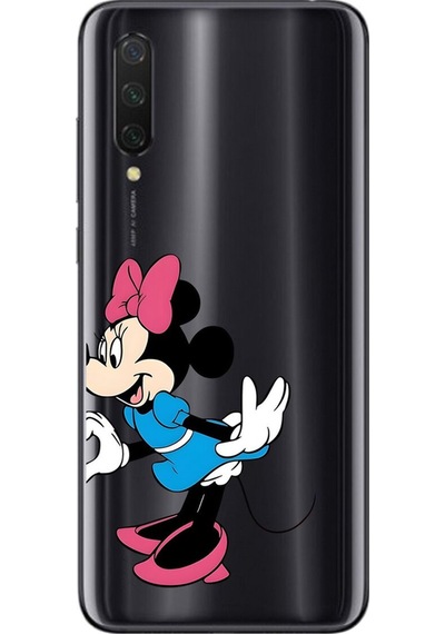 Xiaomi Mi 9 Lite Uyumlu Şeffaf Kılıf Couple Minnie 2 Tasarımlı