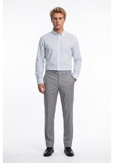 UKİ Gri Comfort Fit Klasik Pantolon