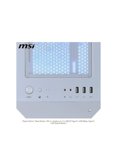 Msı Mag Forge M100r Whıte Temperlı Cam 3x120mm 1x120mm Argb Fan Matx Gamıng Bılgısayar Kasası