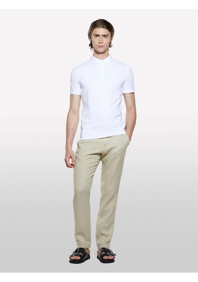 %100 Pamuk Regular Fit Polo T-shirt Erkek Beyaz Polo - 325p3089s300t Beyaz