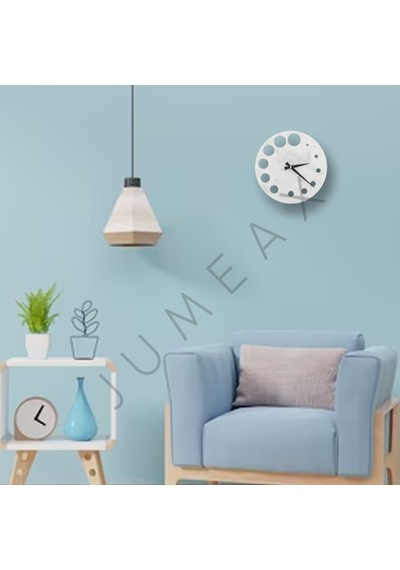 Jumeax Lancester Beyaz Mermer Duvar Saati Beyaz
