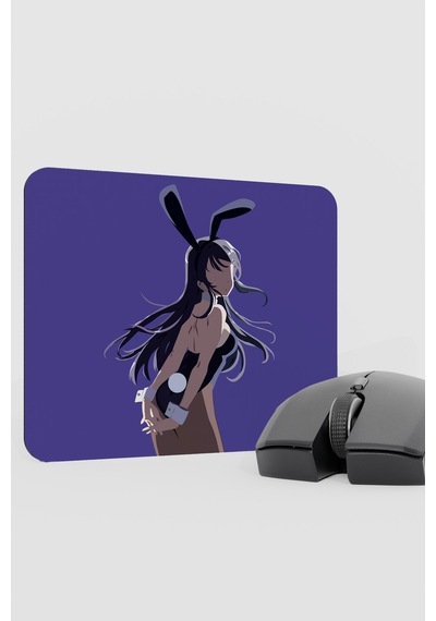 Bunny Girl Senpai Anime V2 - 22x18 Gaming Kauçuk Kaymaz Taban Mouse Pad Fare Altlığı