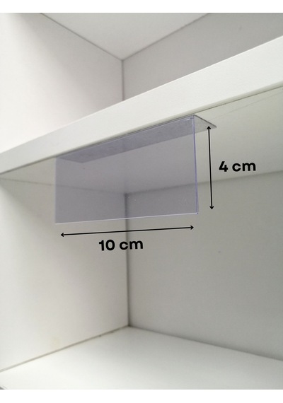 10 Adet Pvc Etiketlik Raf Önü Dik Yapışkanlı 10 x 4 CM Vitrin Etiket