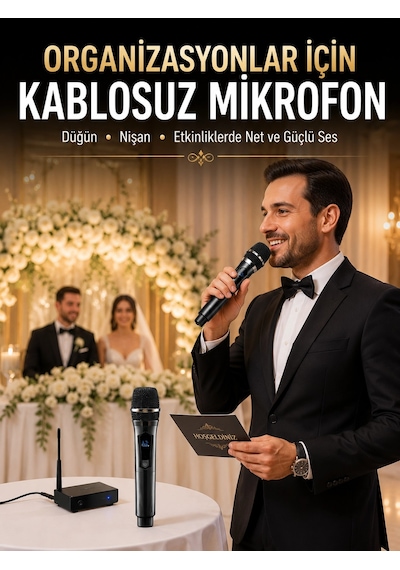 Zenvia Yeni Nesil Kablosuz El Mikrofonu Seti Dijital Ekranlı Çift Mikrofonlu Znv2026