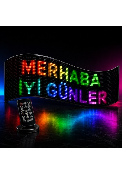 Cata Ct-4569 Rgb Led Matrix Ekran 20x80 Piksel Kumandalı Esnek Dijital Yazı Ve Animasyon Paneli Renkli