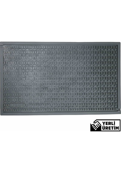 Zq Polimer 45x27 Cm Kauçuk Bar Mat, Bulaşık Kurutma Matı, Tencere Altlığı, Cam Kenarı Saksı Altlığı Siyah