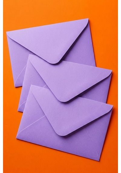 Minik Zarf, 7x9 Cm 50 Adet Mor 7 X 9