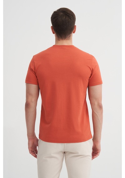 Cazador Basic Süprem Erkek T-shirt 46230 Kiremit Kiremit