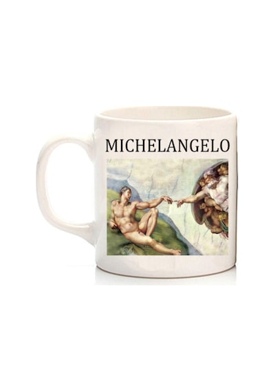 Michelangelo - Cappella Sistina Iki Tarafı Baskılı Kupa Bardak Çok Renkli