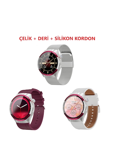 Kalobee SK6 Mini Amoled 41 MM 3 Kordonlu Akıllı Saat (İthalatçı Garantili)