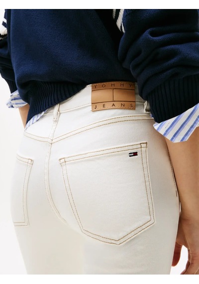 Tommy Hilfiger Lucy Mr Slım Dı4192, 1d0 Beyaz Kadın Kot Pantolon
