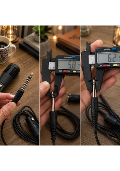 Kablolu Dinamik Mikrofon 6.3 Mm Jacklı El Mikrofonu 195 Cm Kablolu Karaoke Amfi Mikrofonu