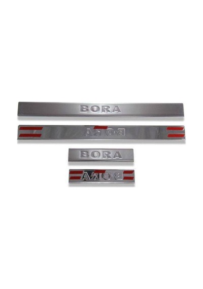 Volkswagen Bora 1998-2004 Krom Kapı Eşiği 4 Parça Paslanmaz Çelik